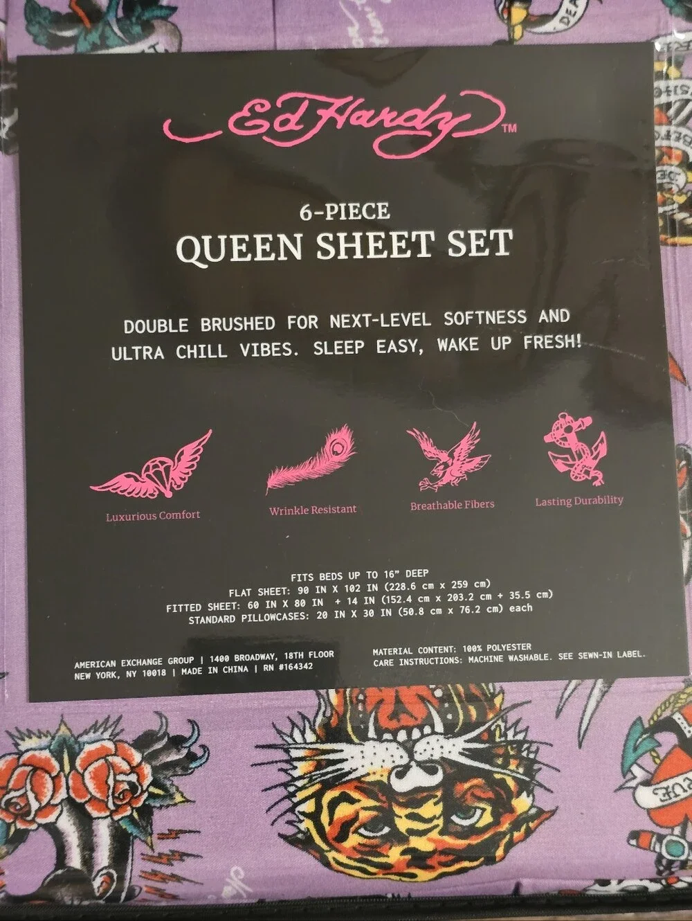 Ed Hardy 6 Piece Queen Sheet Set
